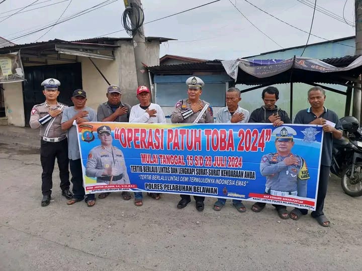 Sat Lantas Polres Pelabuhan Belawan Laksanakan Sosialisasi Kamseltibcar lantas”.