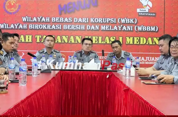 Rutan Kelas I Medan ikuti Zoom Virtual Rapat Rencana Kerja Peringatan Hari Pengayoman Ke 79 Kanwil Kemenkumham Sumatera Utara