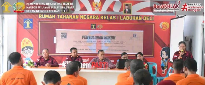 Sosialisasi Bantuan Hukum, Rutan Labuhan Deli Gandeng LBH Medan Gelar Penyuluhan Hukum”.