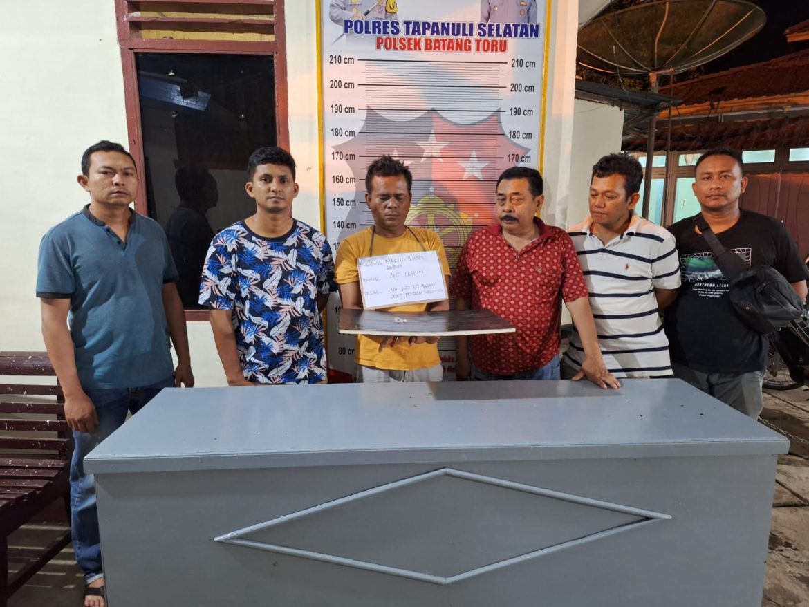 Ungkap Penyalahgunaan Narkoba Jenis Ekstasi Kapolsek batang toru kembali membekuk seorang pria