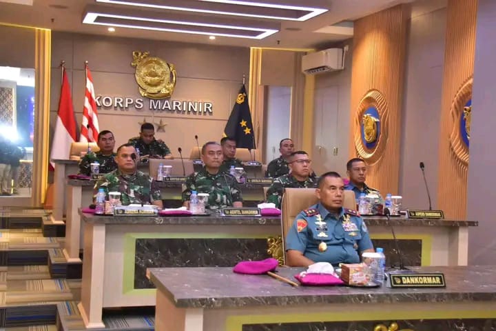 DANKORMAR IKUTI PEMBUKAAN LATIHAN ARMADA JAYA XLII TA 2024 SECARA VICON”.