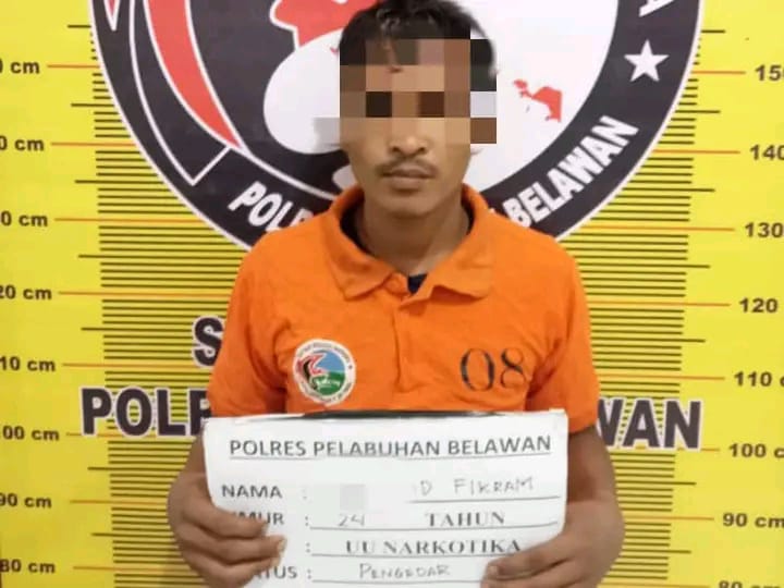 “Sat Narkoba Polres Pelabuhan Belawan Tangkap Pengedar Narkoba di Nelayan Indah”.