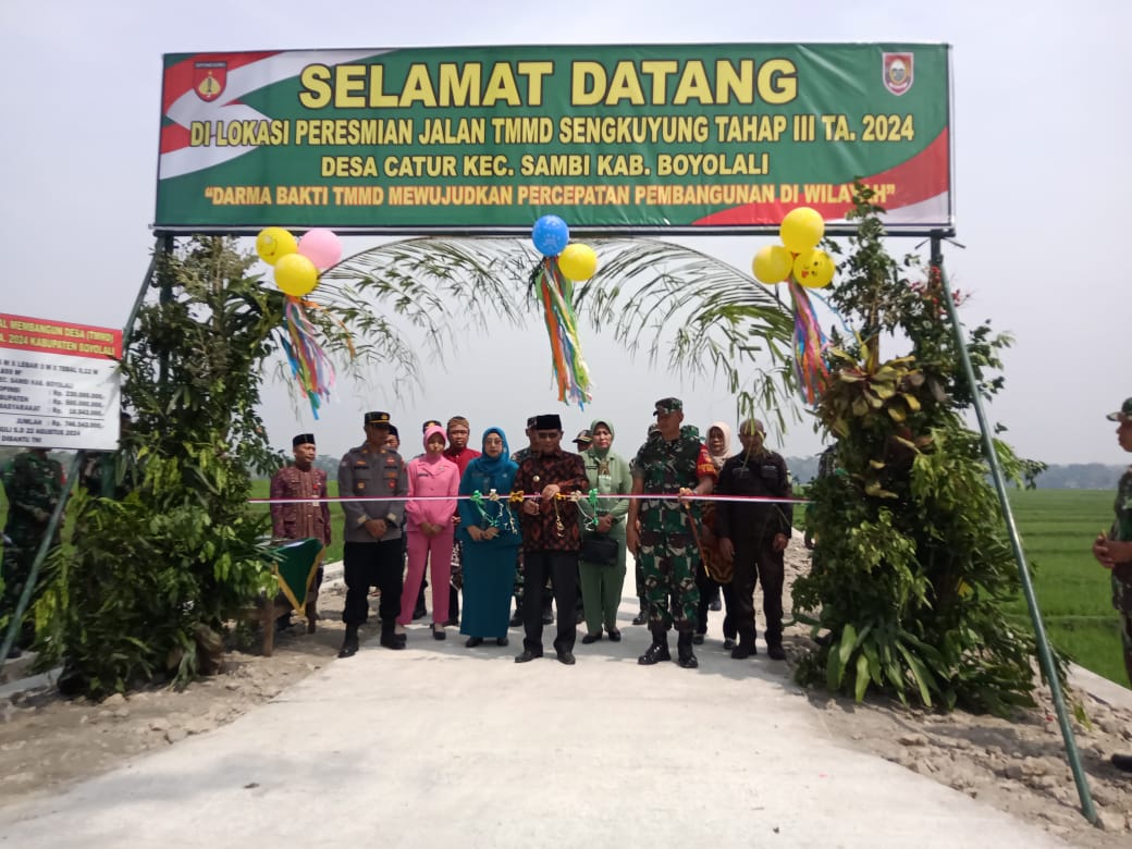 Sasaran Fisik Dan Non Fisik Rampung, TMMD Desa Catur Resmi Ditutup