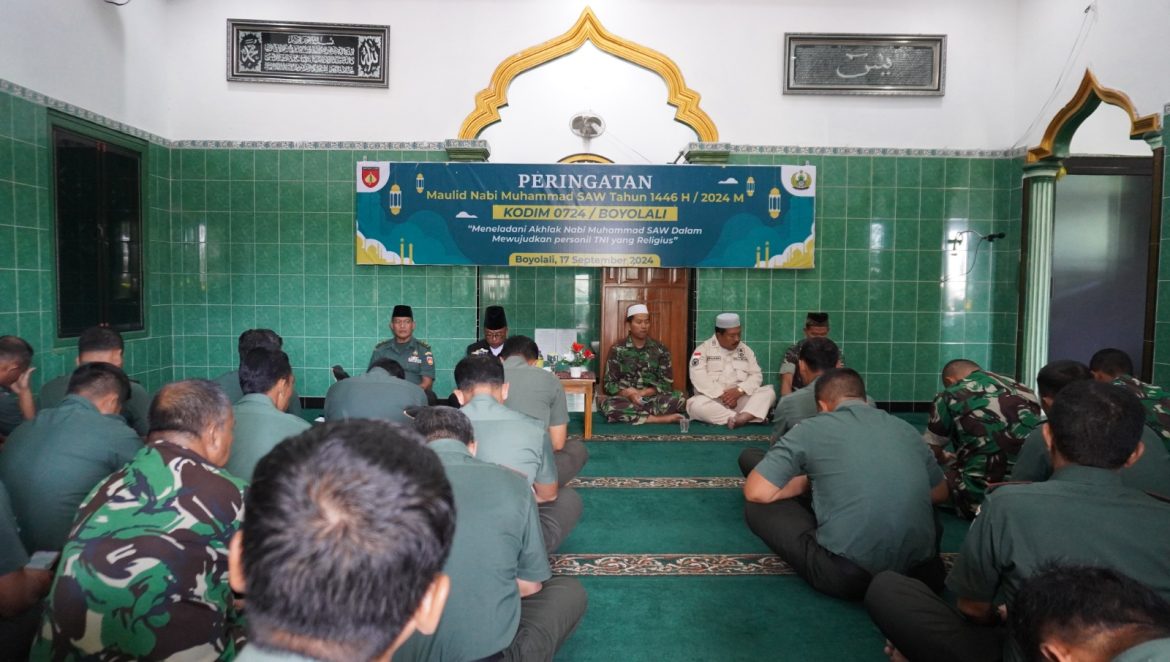 Perkuat Keimanan Di Tengah Tugas Kodim Boyolali Peringati Maulid Nabi