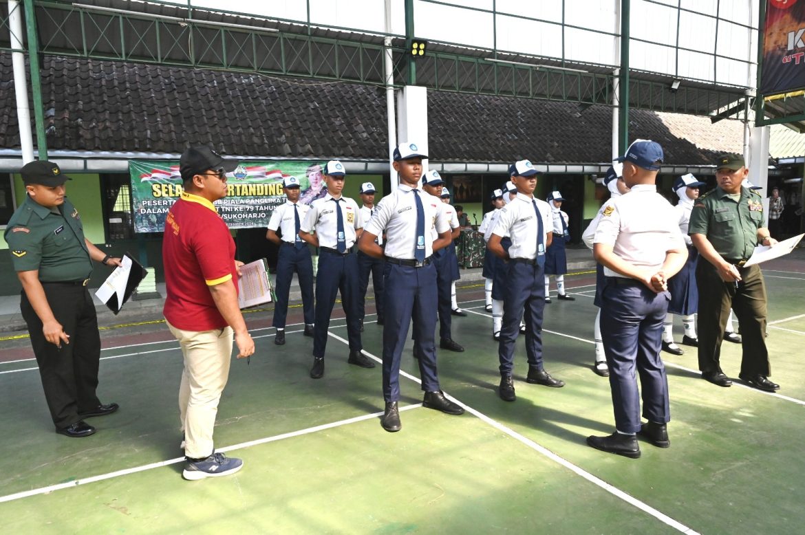 Kodim 0726/Sukoharjo Gelar Lomba PBB Piala Panglima TNI Tingkat SLTP dan SLTA se-Kabupaten Sukoharjo