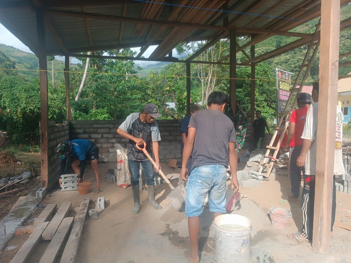 Kodim 1306/Kota Palu Wujudkan Mimpi Masyarakat Melalui Pembangunan Rumah di TMMD Desa Palasa