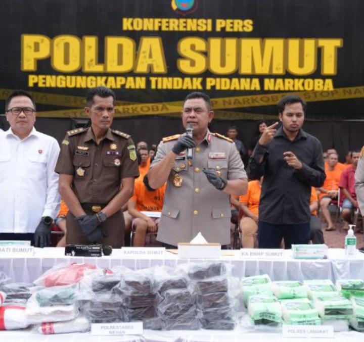 Polda Sumut Tangkap 105 Jaringan Narkoba, Ada Wanita Cantik!!
