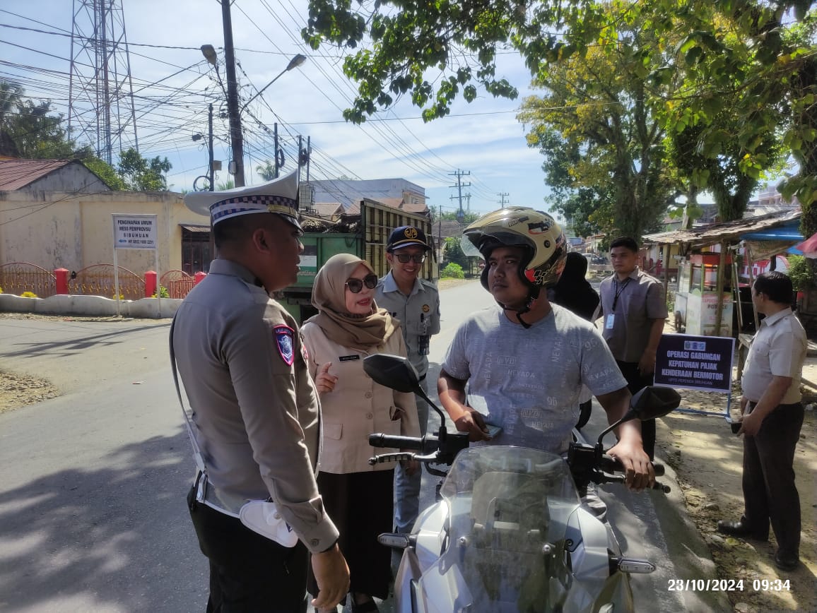 Razia Gabungan,,!! Samsat Sibuhuan Gandeng Polres Palas dan PT Jasa Raharja.