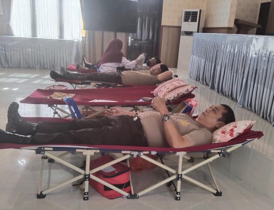 *Polresta Deli Serdang Gelar Donor Darah Peringati HUT Humas Polri Ke 73 *