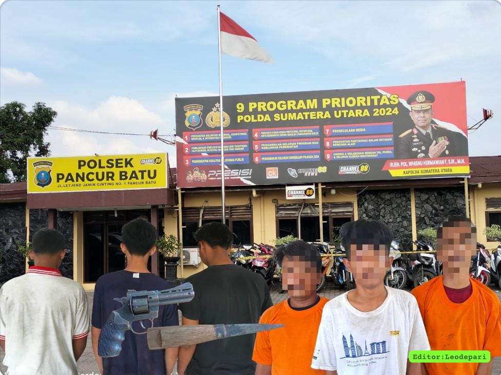 Enam Terduga Pelaku Begal Yang Diamankan Warga Kini Ditetapkan Sebagai Tersangka