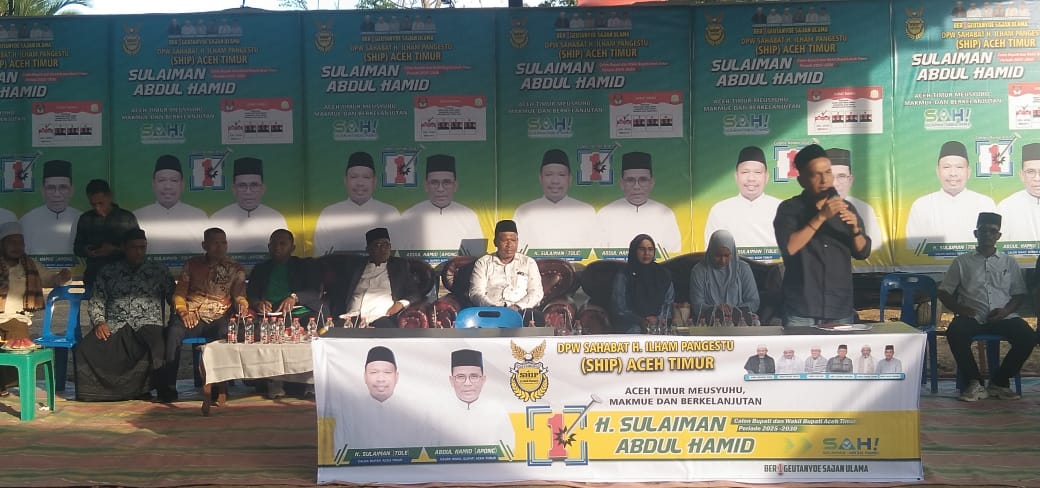 Ratusan Pendukung Pasangan SAH 01 Padati Kantor DPW SHIP Aceh Timur Siap Menangkan Pilkada Aceh Timur 2024.