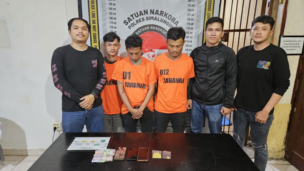 Brantas Narkoba Polres Simalungun Ringkus Tiga Bandar Sabu di Bandar, Simalungun