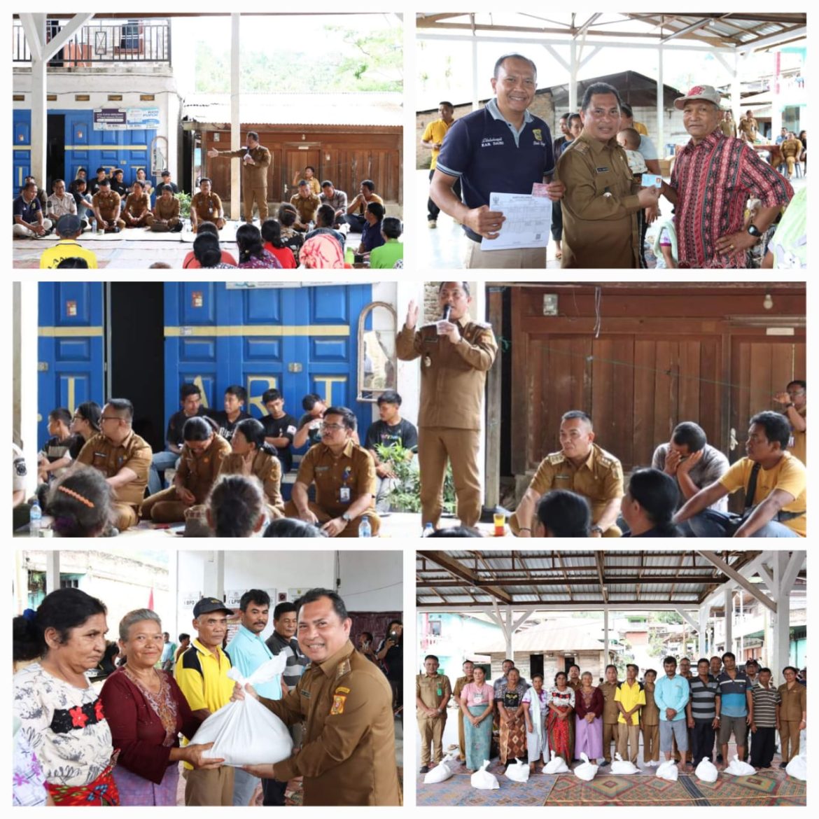 Pj Bupati Dairi Serahkan Bantuan Pangan dan Dokumen Adminduk Kepada Masyarakat Suka Dame