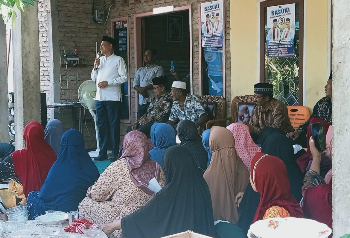 Kehadiran Cabup Sabar AS Disambut dengan Acara Syukuran Warga Beringin Limau Kapeh
