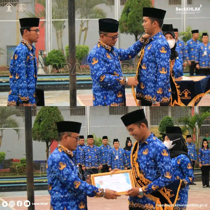 Kepala Lapas Kelas ll A Berikan Penghargaan Pegawai Teladan