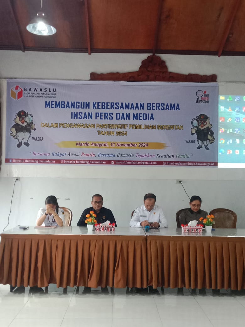 Membangun Kebersamaan Dengan Insan PERS Dan Media Dalam Pengawasan Partisipatif Pemilihan Serentak Tahun 2024