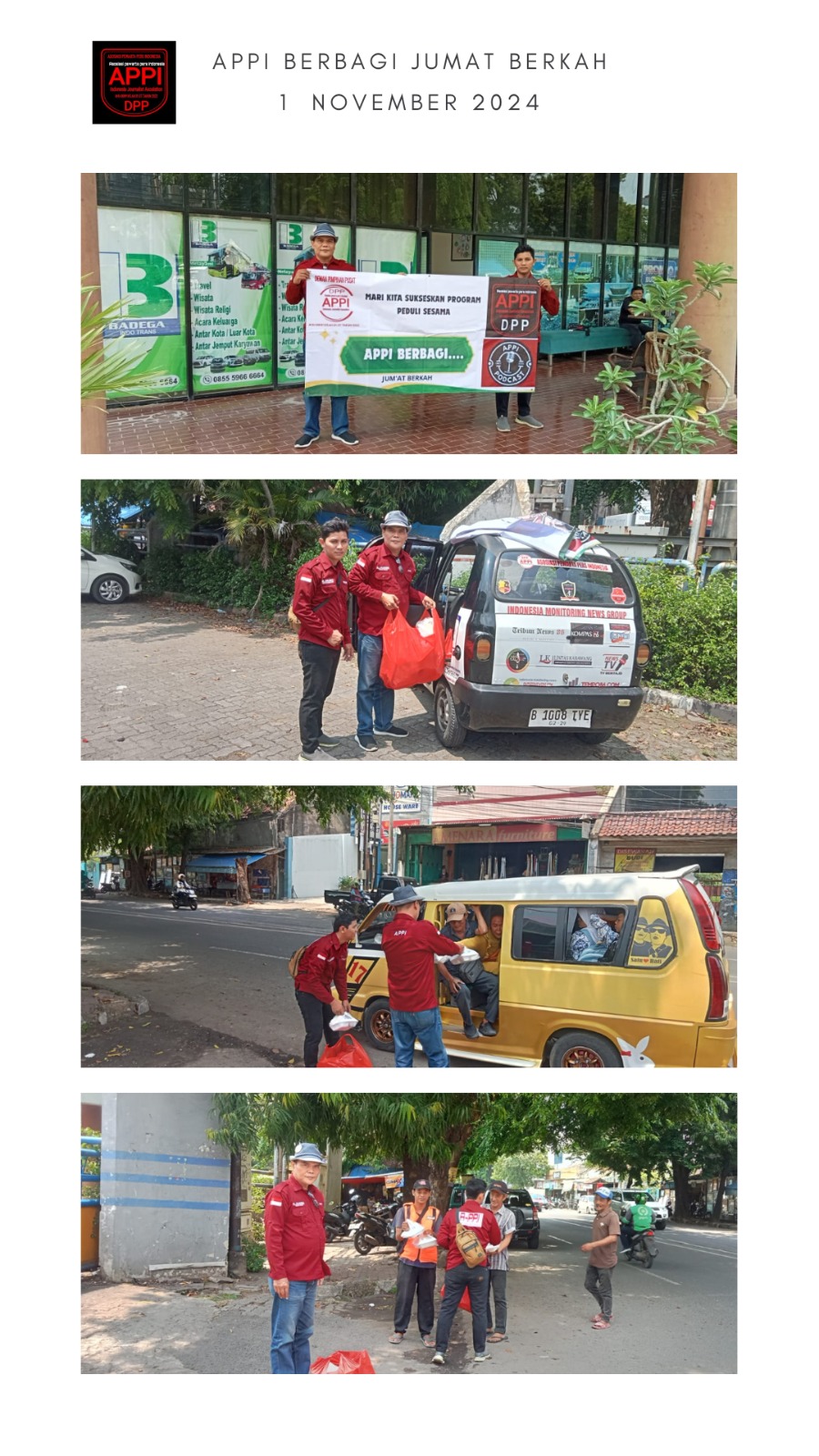 Asosiasi Pewarta Pers Indonesia (APPI) Gelar Program Peduli, Bagikan 300 Paket Makan Siang di Karawang