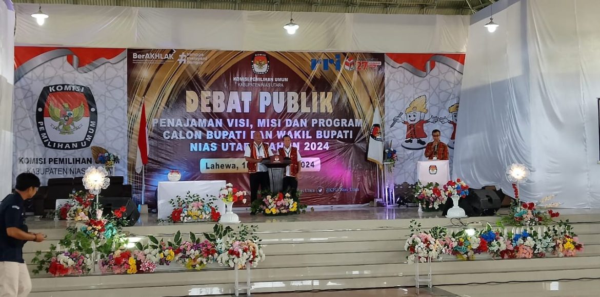 Rangkuman dari Debat Publik Visi-Misi Calon Bupati dan Wakil Bupati Kabupaten Nias Utara tahun 2024: