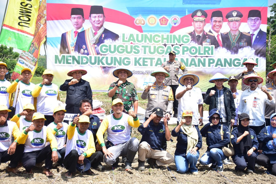 Sinergitas TNI-Polri, Danrem 132/Tdl Hadiri Launching Gugus Tugas Polri untuk Ketahanan Pangan