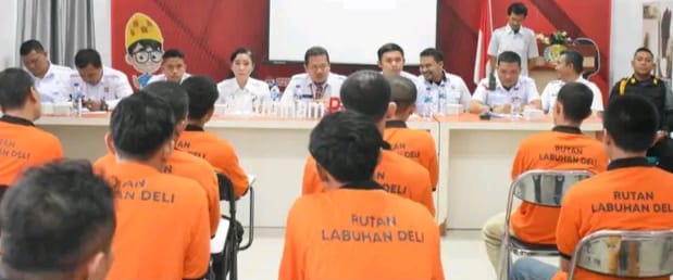 HAK INTEGRASI WARGA BINAAN TERPENUHI, SEBANYAK 21 ORANG WBP RUTAN LABUHAN DELI KEMBALI GELAR SIDANG TPP