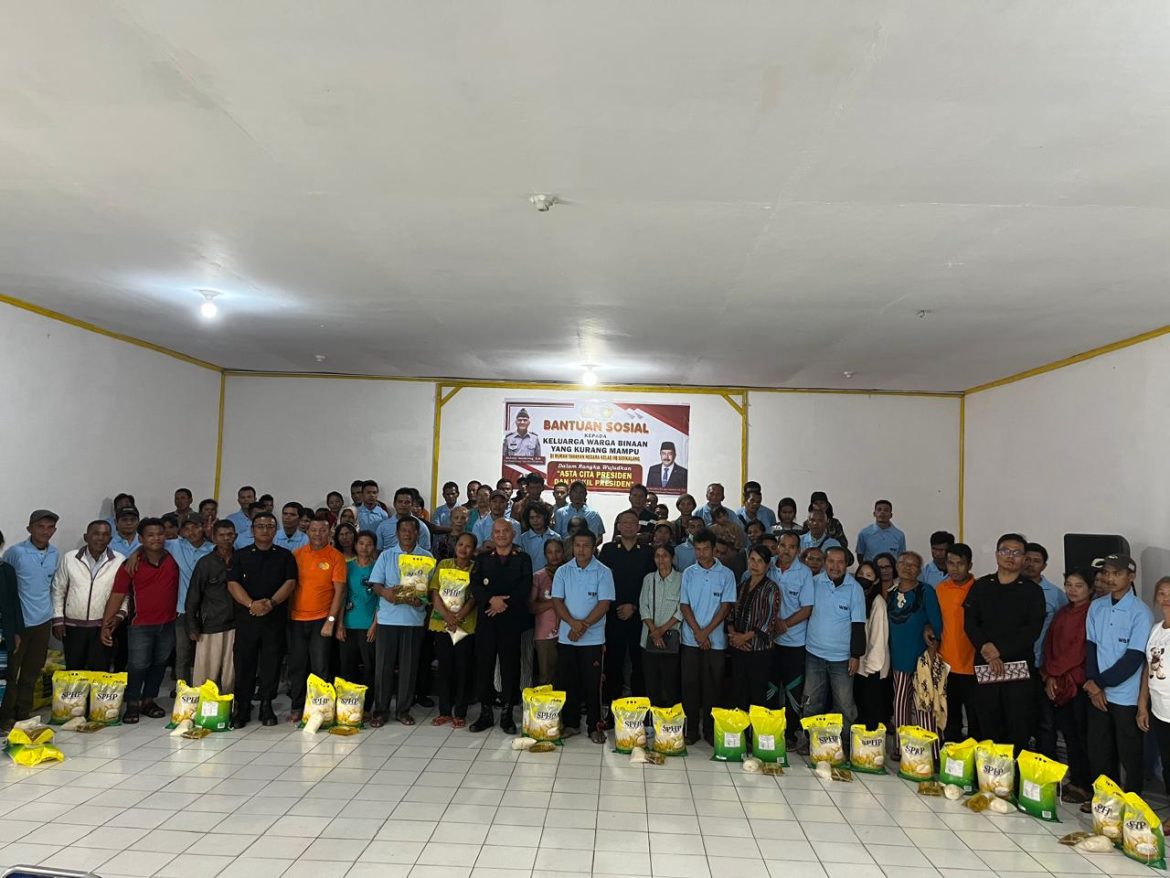 Mewujudkan Program Akselerasi Menteri Imigrasi dan Pemasyarakatan Rutan Kelas IIB Sidikalang Beri Bantuan Sosial Kepada Keluarga WBP