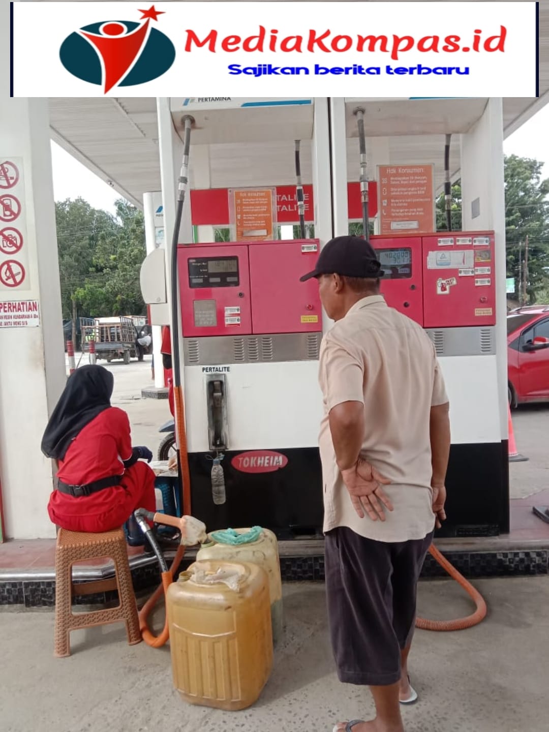 Dugaan Penjualan Pertalite dengan Jerigen oleh Oknum Pegawai SPBU Air joman.
