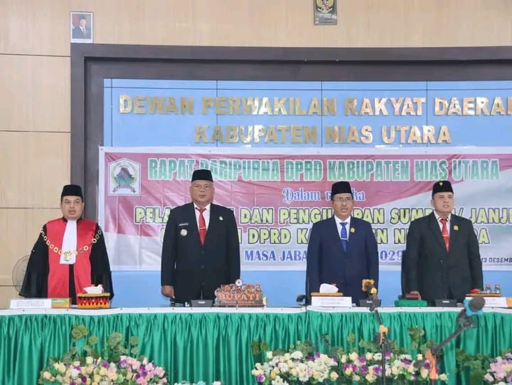 Sumpah dan janji Pimpinan DPRD Kabupaten Nias Utara