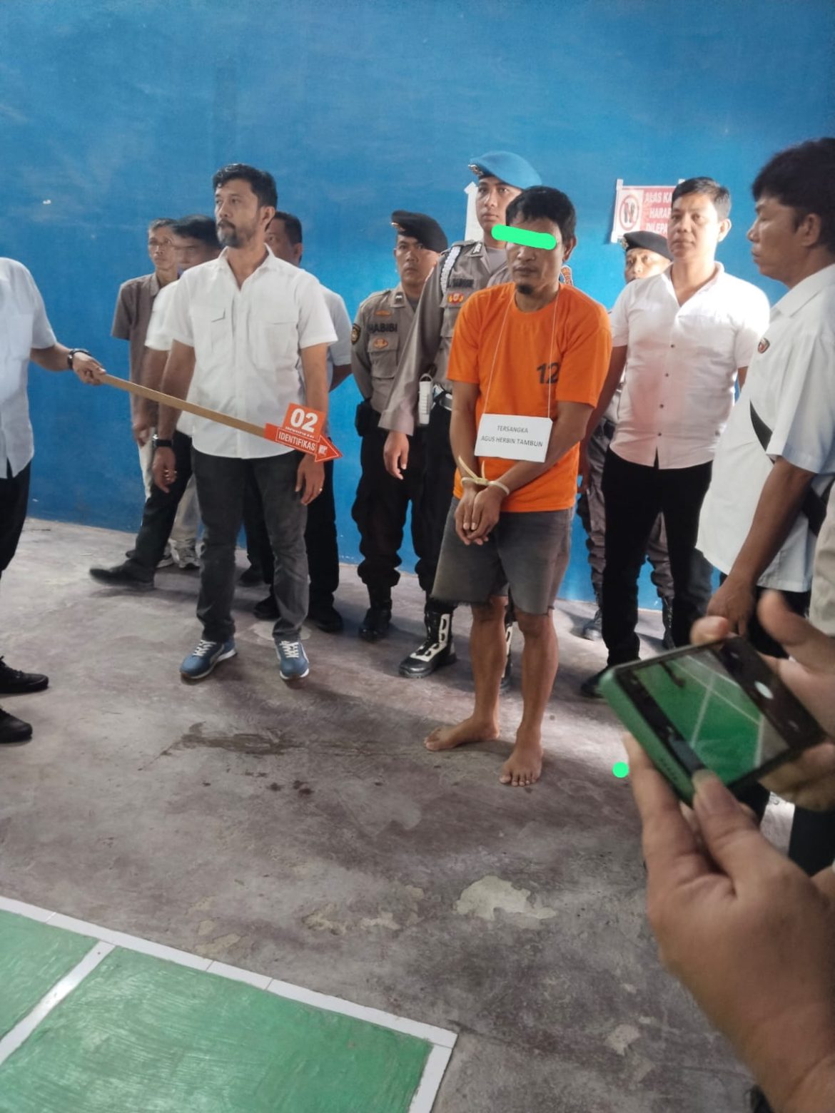 Polres Sergai Melaksanakan 5 Rekontruksi Kasus Suami Bunuh Istri, Saat Live Karoke Bernyanyi Di Facebook.