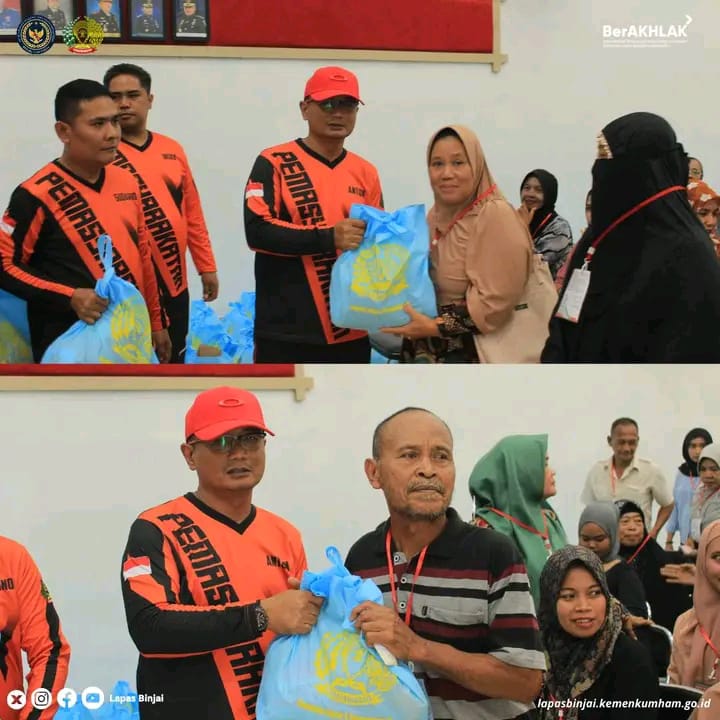 Lembaga Pemasyarakatan Binjai Gelar Kegiatan Bantuan Sosial Kepada Keluarga Warga Binaan Dan Masyarakat.