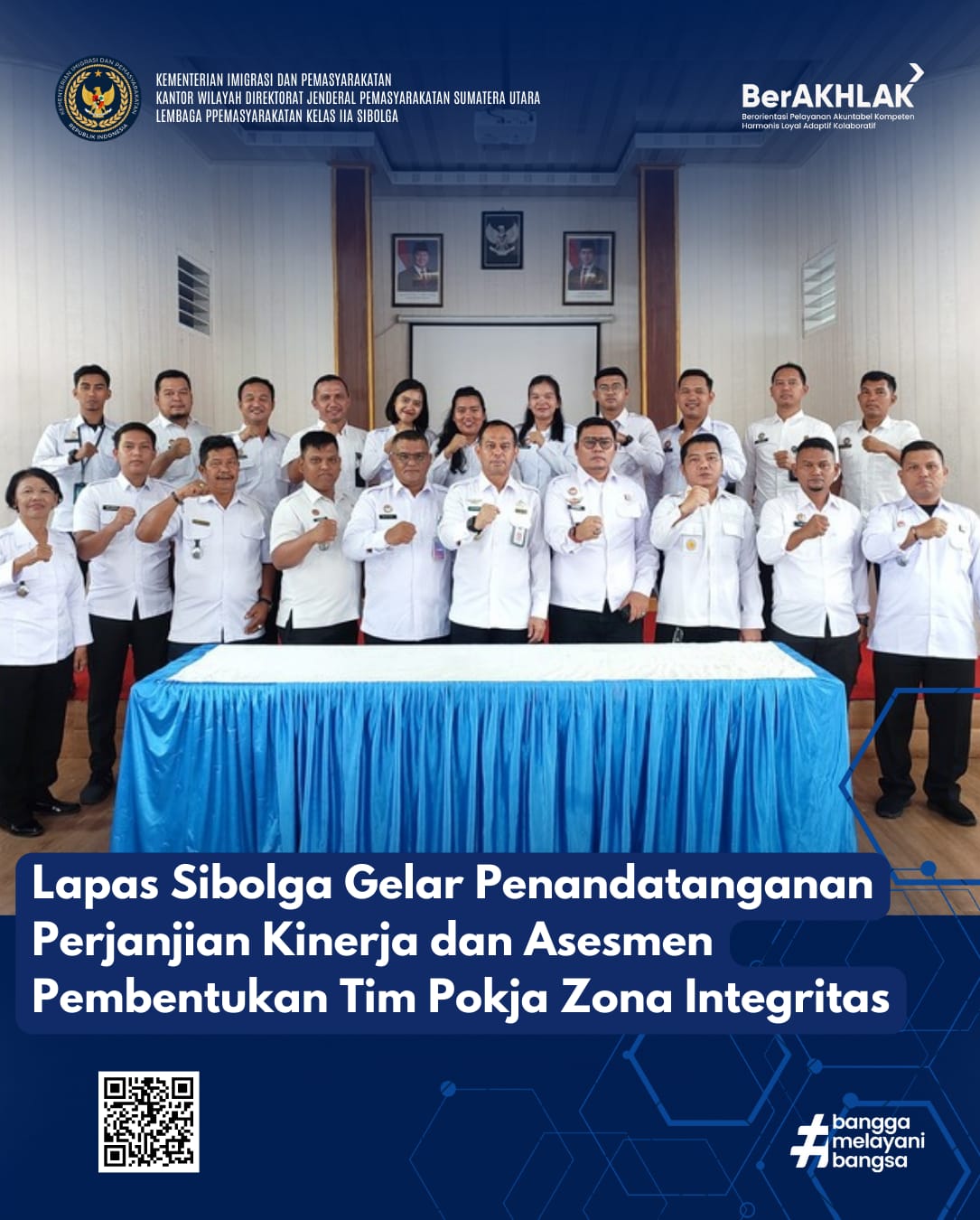 Lapas Sibolga Gelar Penandatanganan Perjanjian Kinerja dan Asesmen Pembentukan Tim Pokja Zona Integritas