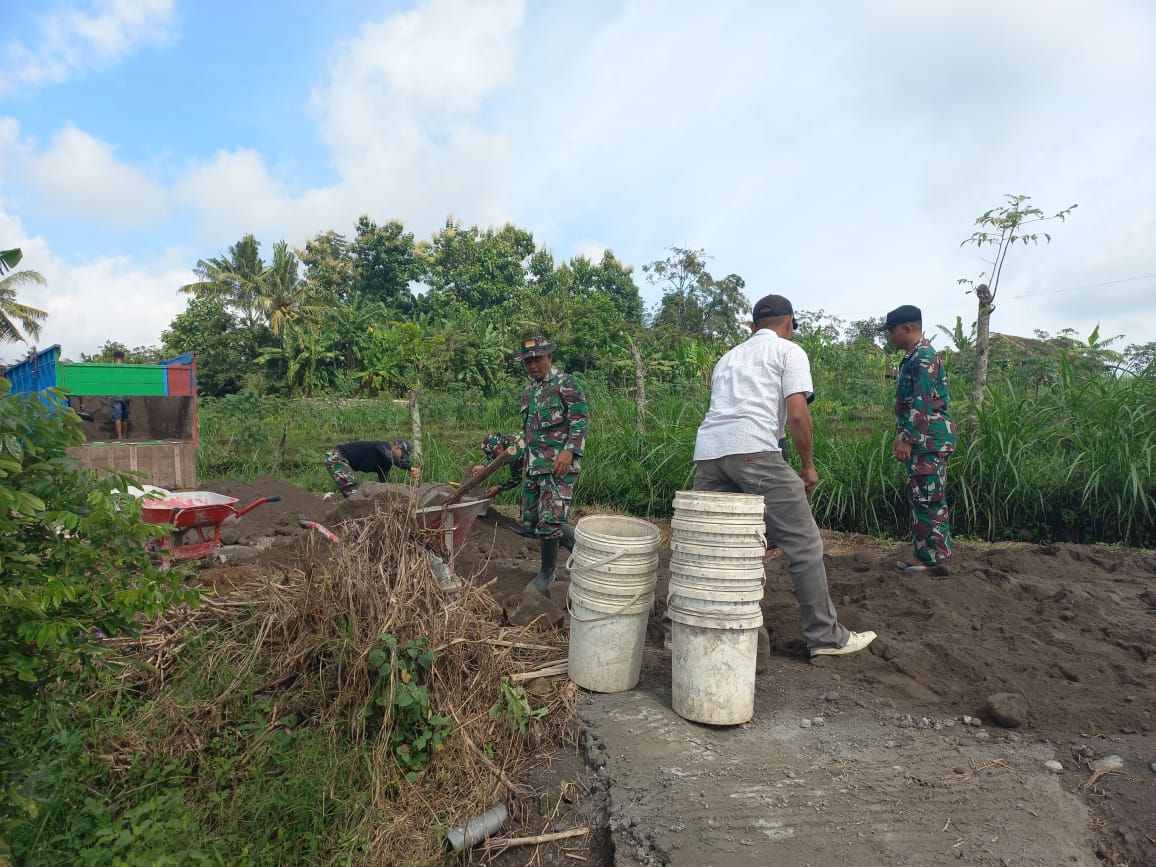 Pra TMMD Personil Satgas Aktif Di Lokasi Sasaran Fisik
