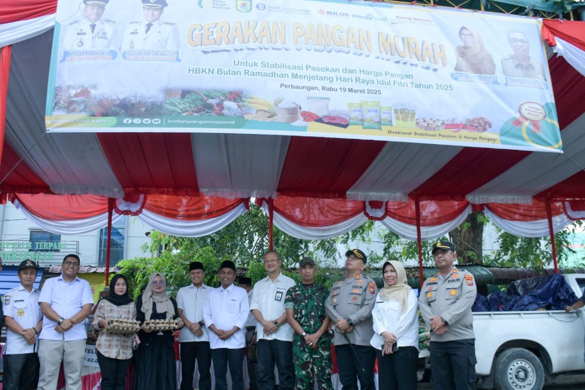 Bupati dan Wabup Sergai Tinjau Gerakan Pangan Murah di Perbaungan