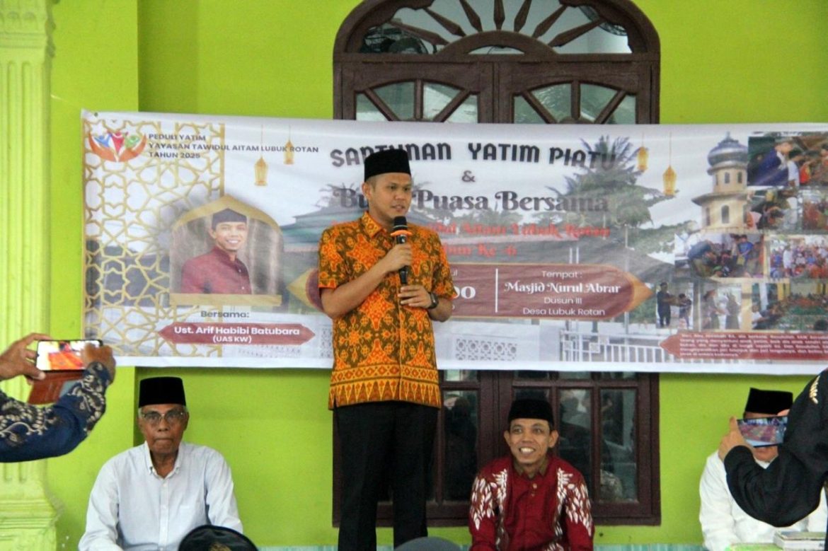 Santunan Anak Yatim di Lubuk Rotan, Wabup Sergai: “Kegiatan Sederhana, Manfaat Besar”