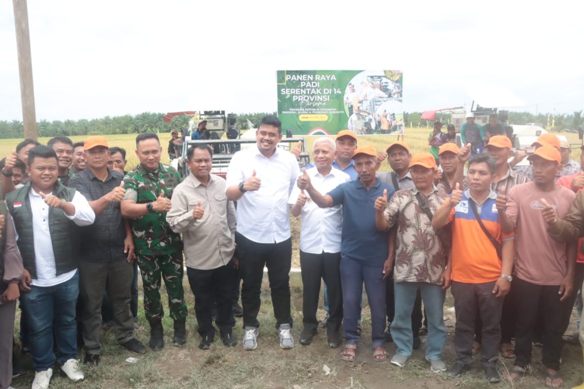 Presiden Prabowo Pimpin Panen Raya Nasional, Gubernur Sumut dan Bupati Sergai Tegaskan Komitmen Swasembada Pangan