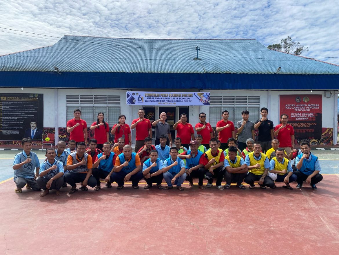 Semarak HBP Ke-61 , Rutan Kelas IIB Sidikalang Buka Pekan Olahraga .