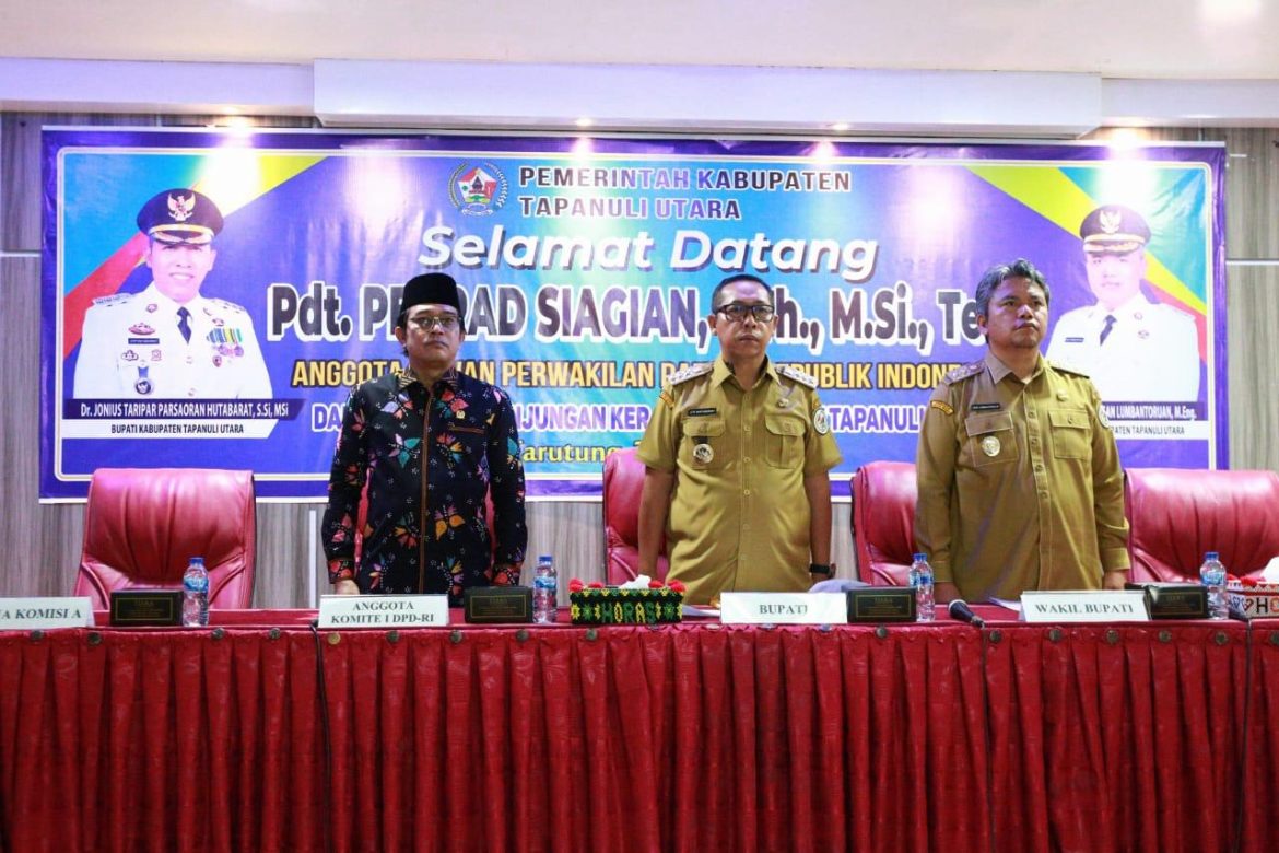 Bupati dan Wakil Bupati Taput Sambut Kunjungan Kerja Anggota DPD RI Pdt. Penrad Siagian