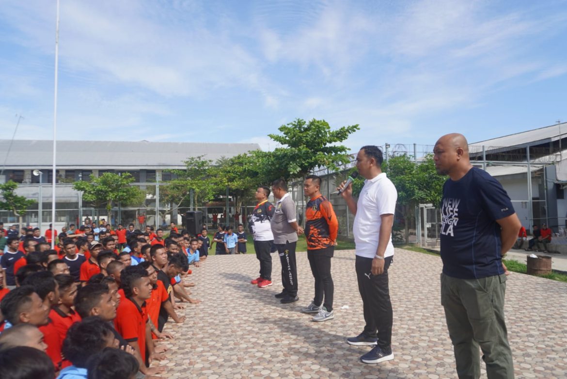 Ciptakan Suasana Aman dan Kondusif ,Lapas Narkotika Langkat Berikan Pengarahan Kepada Seluruh Warga Binaan