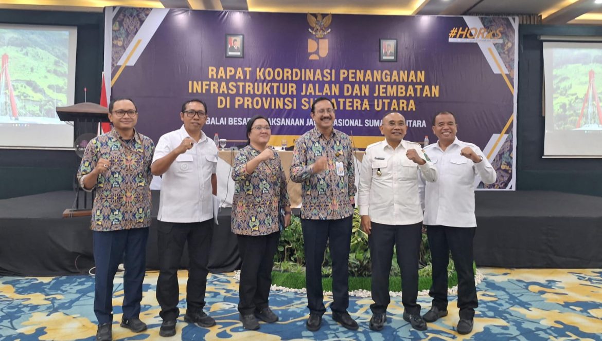 Bupati Tapanuli Utara Hadiri Rakor Penanganan Infrastruktur Jalan dan Jembatan se-Sumut