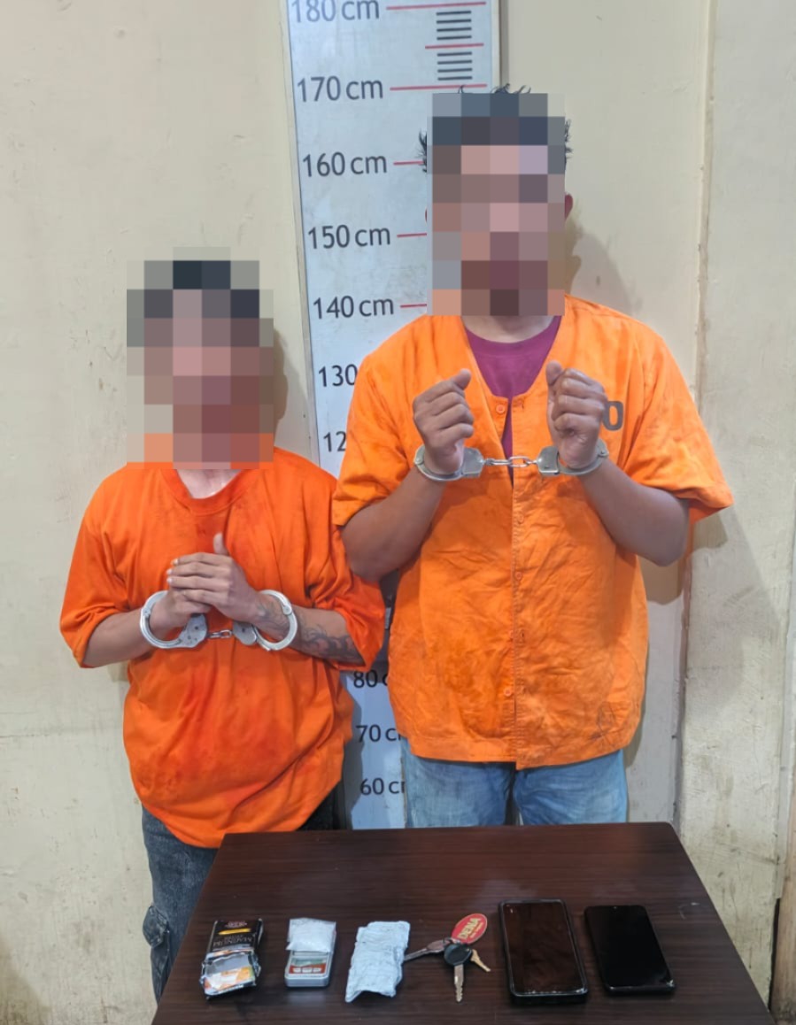 Nekat Ngantongin Sabu di Jok Motor, Dua Pemuda Medan Kena Gas Polisi Langkat.