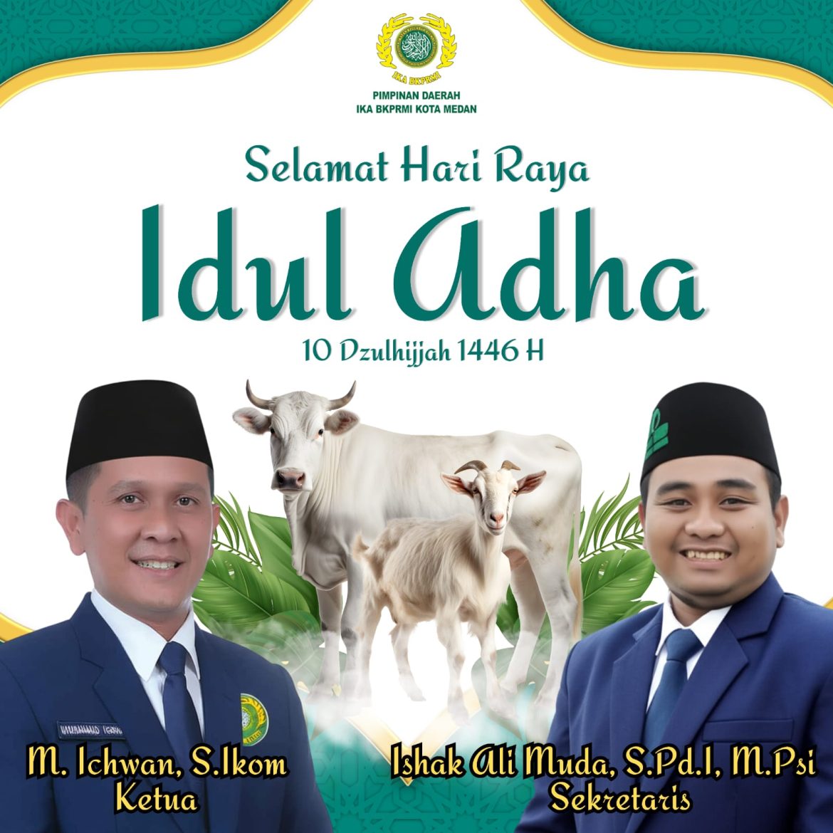*IKA BKPRMI Kota Medan Tebar Satu Hewan Kurban di Idul Adha 1446 H, Perkuat Solidaritas dan Kepedulian Sosial*