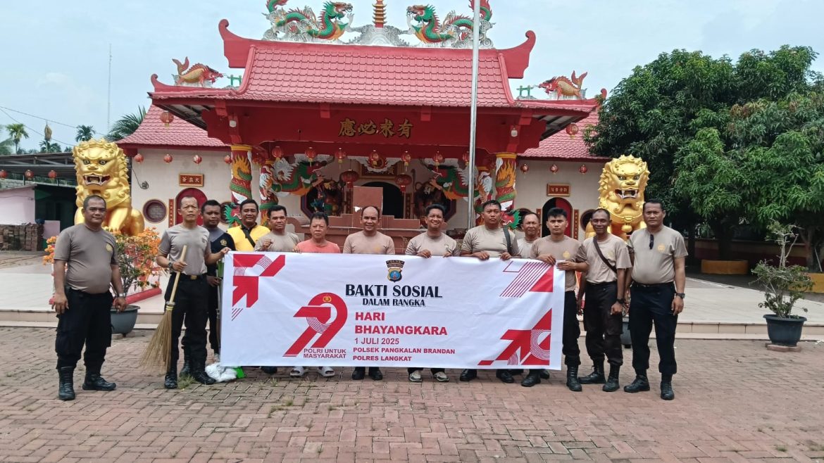 Sambut HUT Bhayangkara, Polsek Pangkalan Brandan Gelar Bakti Religi.