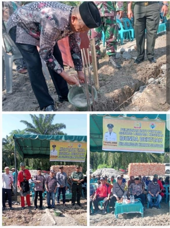 Peletakan Batu Pertama Gedung Lembaga Kesenian Ibunda Bertuah Desa Secanggang.