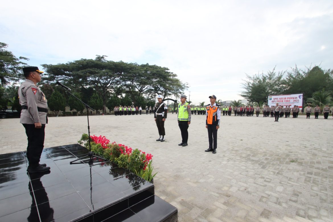 Kapolres Sergai Pimpin Apel Gelar Pasukan Operasi Patuh Toba 2025