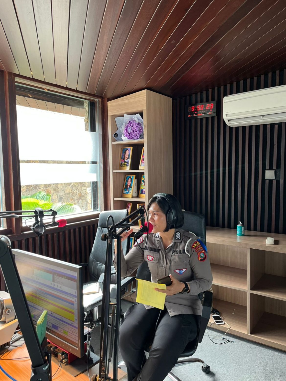 Awali Operasi Patuh Toba 2025, Satlantas Polres Toba Edukasi Lalu Lintas Lewat Radio