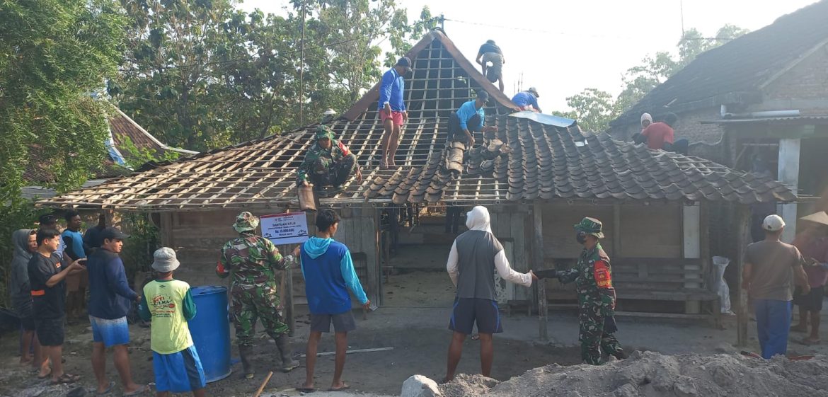 Satgas TMMD Boyolali Renovasi Rumah Warga Tak Layak Huni, Bapak Wagiman Terharu: “Terima Kasih TNI!”