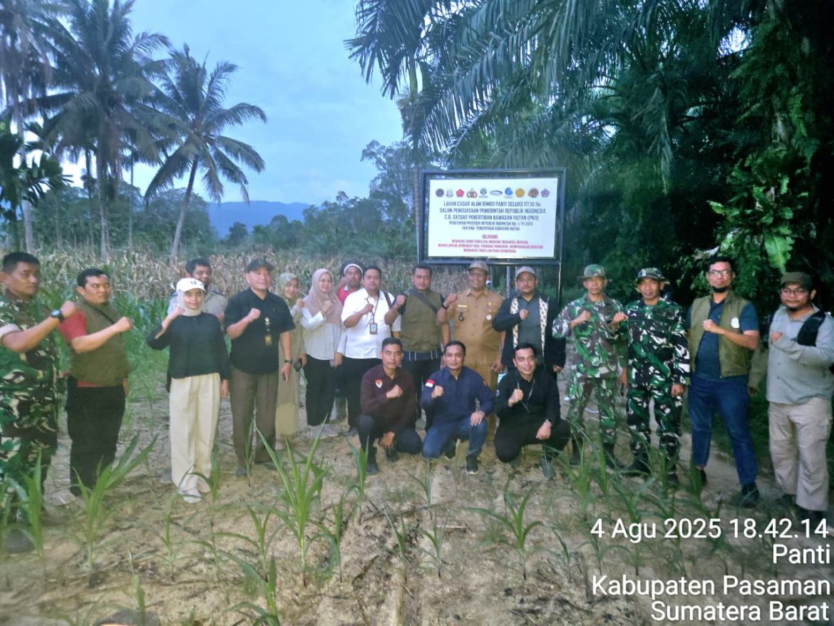 Tim Satgas PKH Pasang Plang Peringatan Di Tiga Kawasan Hutan Pasaman