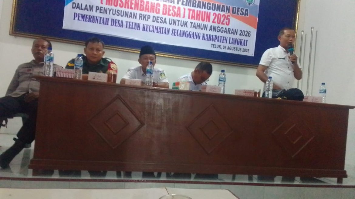 Pemerintah Desa Teluk Menggelar Acara Musrembang Desa TA:2025-2026.