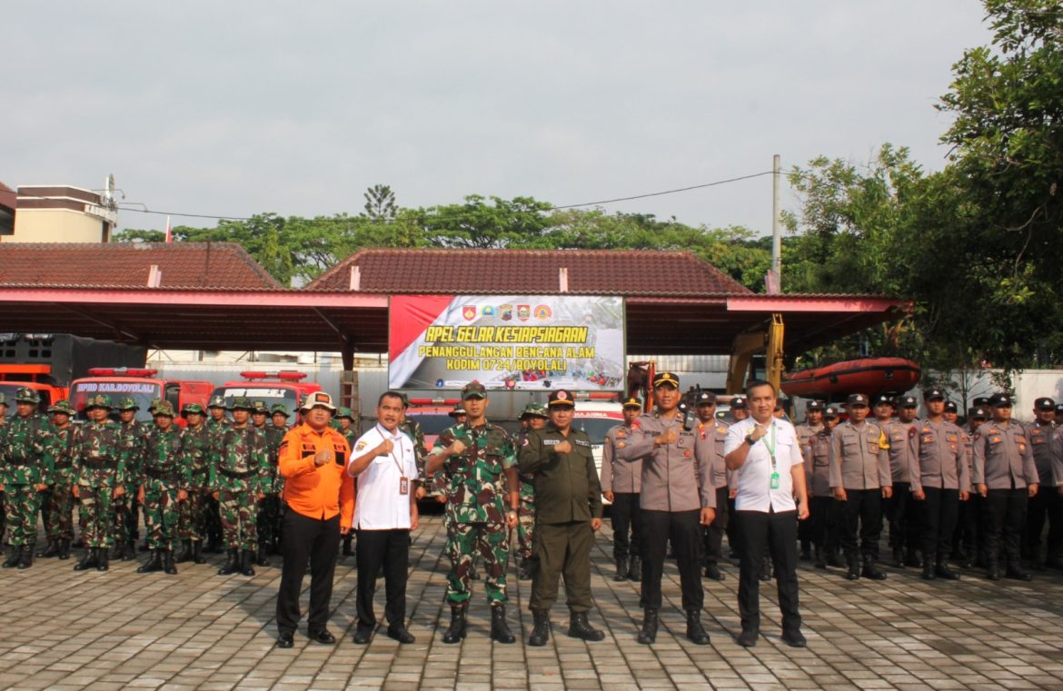 Boyolali Siaga! TNI, Polri, dan BPBD Gelar Apel Besar Hadapi Potensi Bencana
