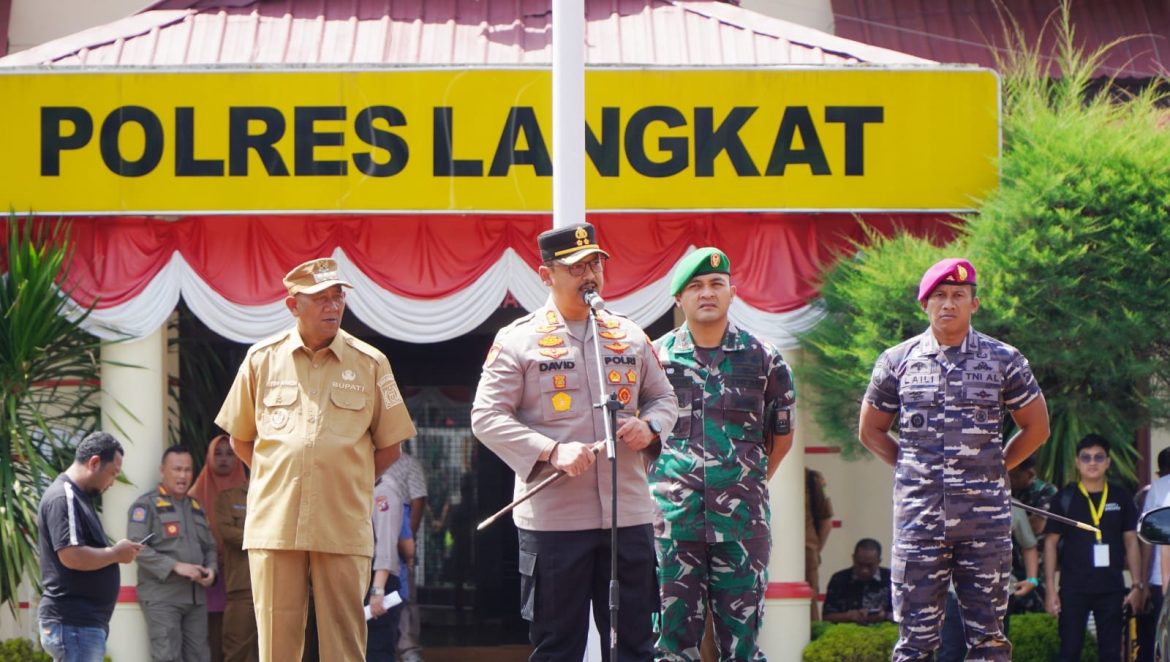 Kapolres Langkat Pimpin Langsung Pengamanan Aksi Unjuk Rasa Mahasiswa, Aksi Berjalan Damai dan Tertib.