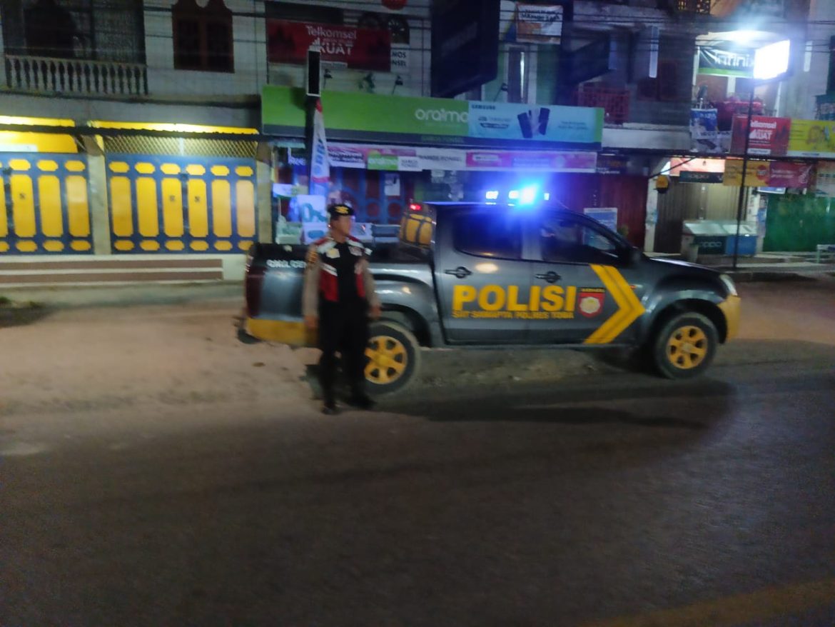Sat Samapta Polres Toba Gelar Patroli Jaga Kamtibmas di Malam Hari